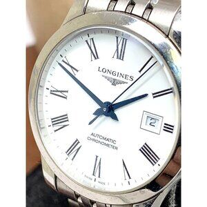 Longines Women's Watch L23214116 Record Swiss Automatic White Dial 30mm